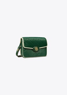 Tory Burch Robinson Patent Quilted Shoulder Bag