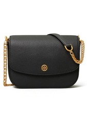 Tory Burch Robinson Pebble Leather Shoulder Bag in Black at Nordstrom