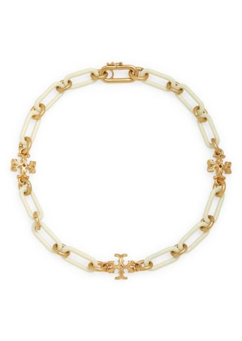 Tory Burch Roxanne Double-T Station Necklace