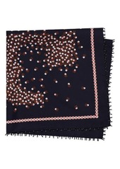 Tory Burch Scatter Dot Square Scarf in Tory Navy at Nordstrom
