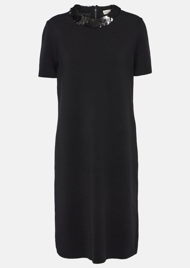 Tory Burch Sequined wool-blend midi dress