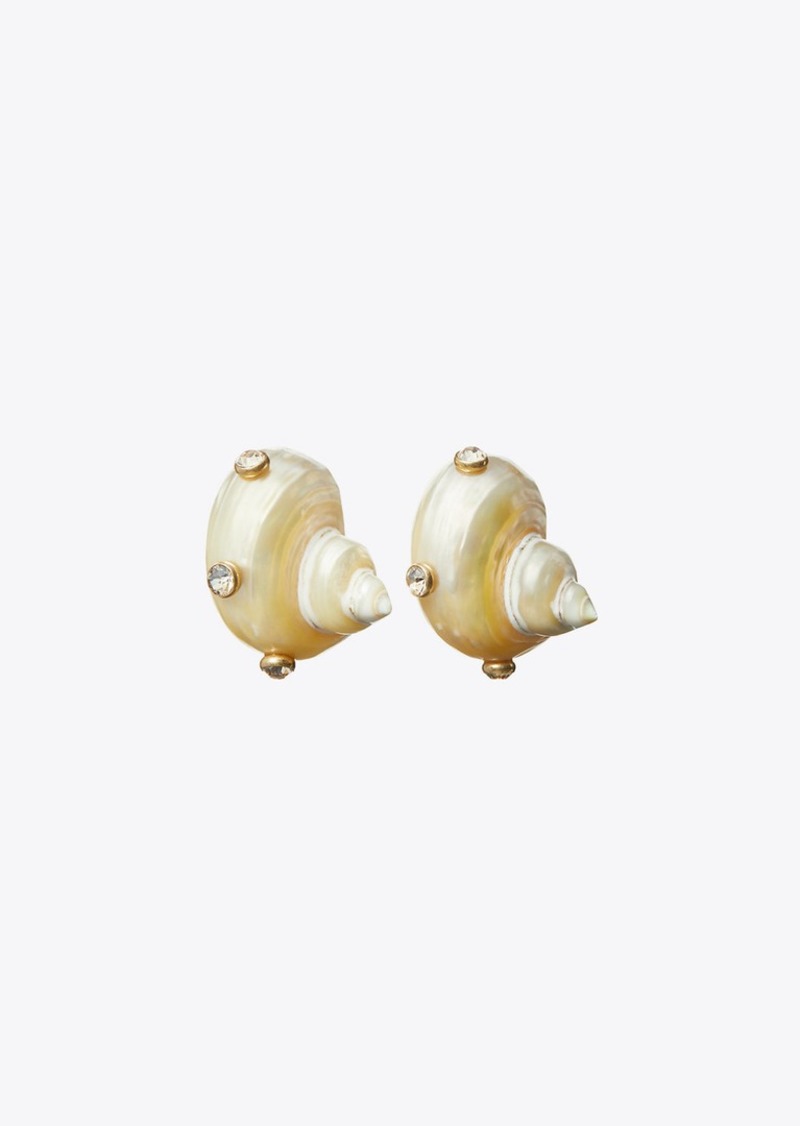 Tory Burch Shell Clip-On Earring