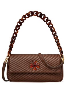 Tory Burch Small Kira Moto Quilted Leather Flap Shoulder Bag