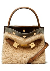 Tory Burch Small Lee Radziwill Genuine Shearling & Leather Double Bag