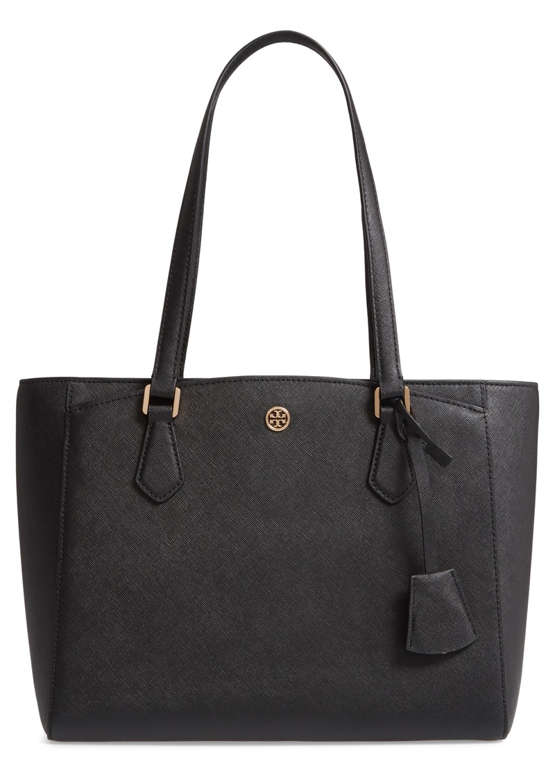 tory burch small robinson leather tote