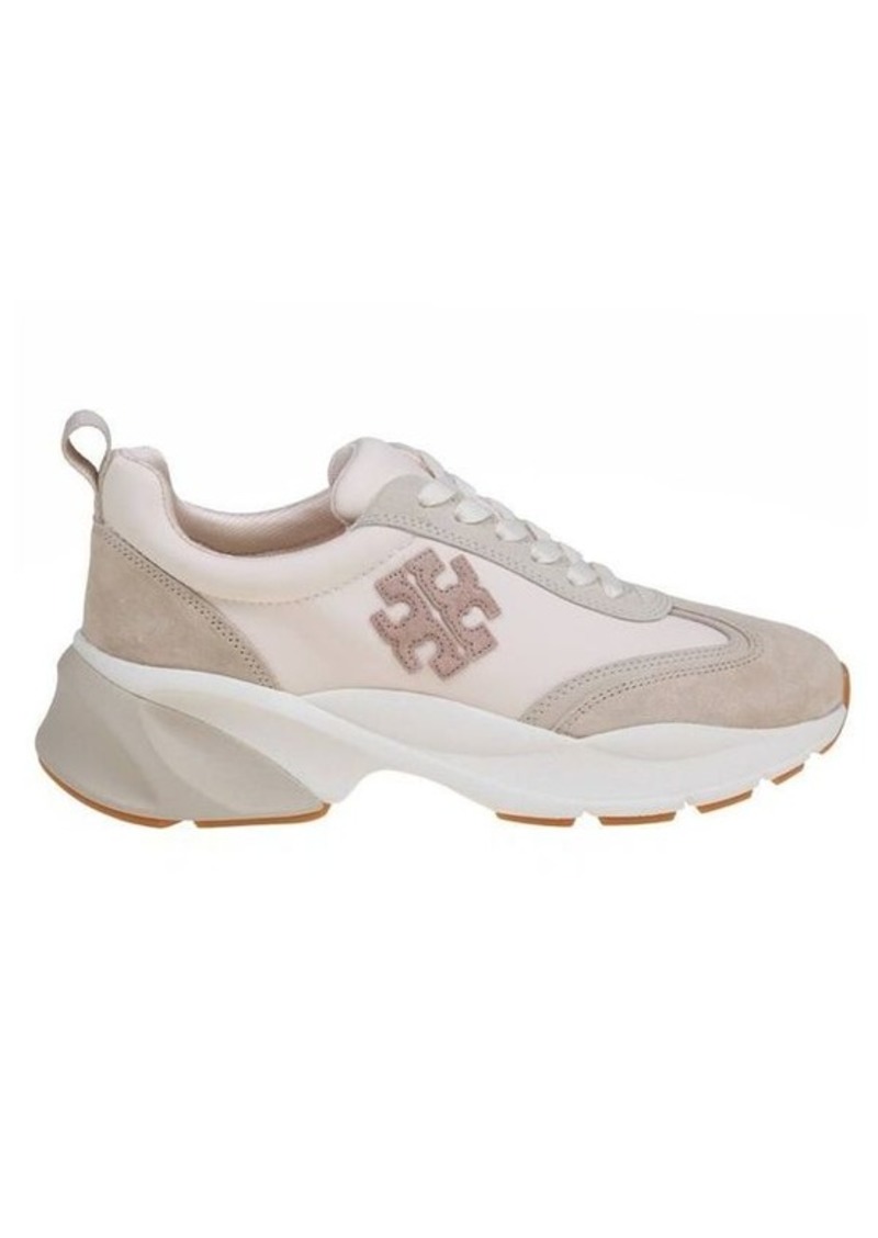 TORY BURCH SNEAKERS IN NYLON, LEATHER AND SUEDE