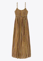 Tory Burch Spaghetti Strap Pleated Dress