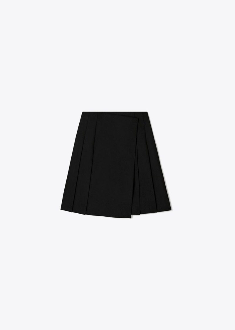 Tory Burch Stretch Wool Wrap Skirt