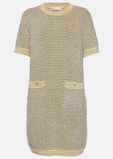 Tory Burch Striped velvet minidress