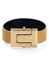 Tory Burch T-Logo Color-Block Leather Bracelet