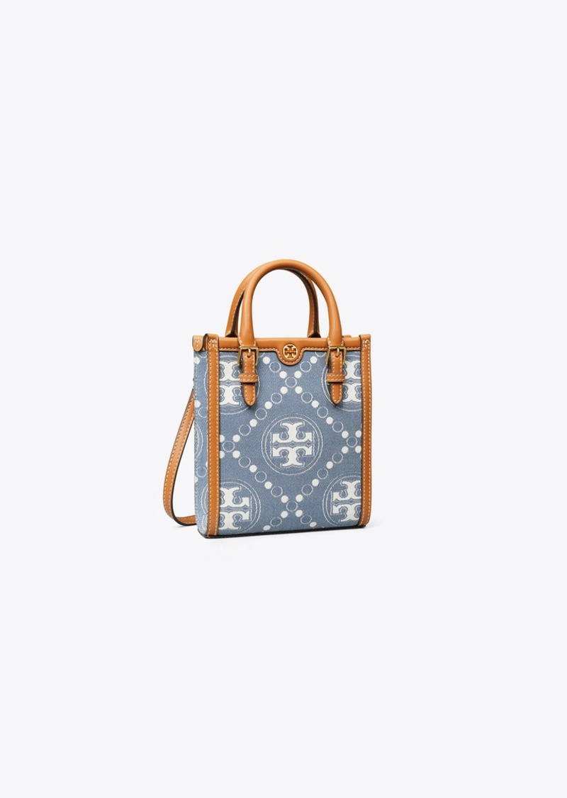 Tory Burch T Monogram Denim Mini Tote