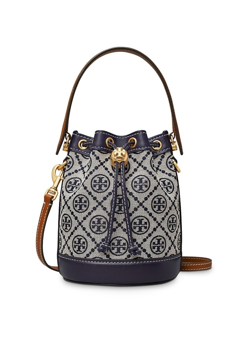 Tory Burch T Monogram Jacquard Mini Bucket Bag