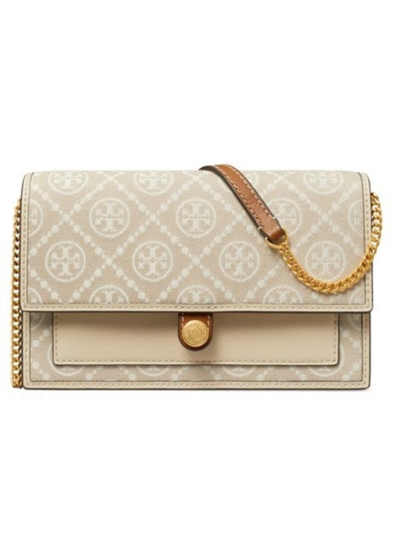 Tory Burch T Monogram Wallet on a Chain