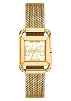 Tory Burch The Miller Square Mesh Strap Watch