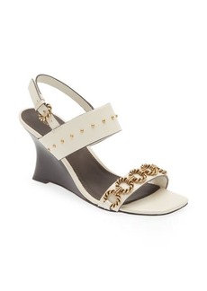 Tory Burch Vintage Plaque Wedge Sandal in New Ivory at Nordstrom
