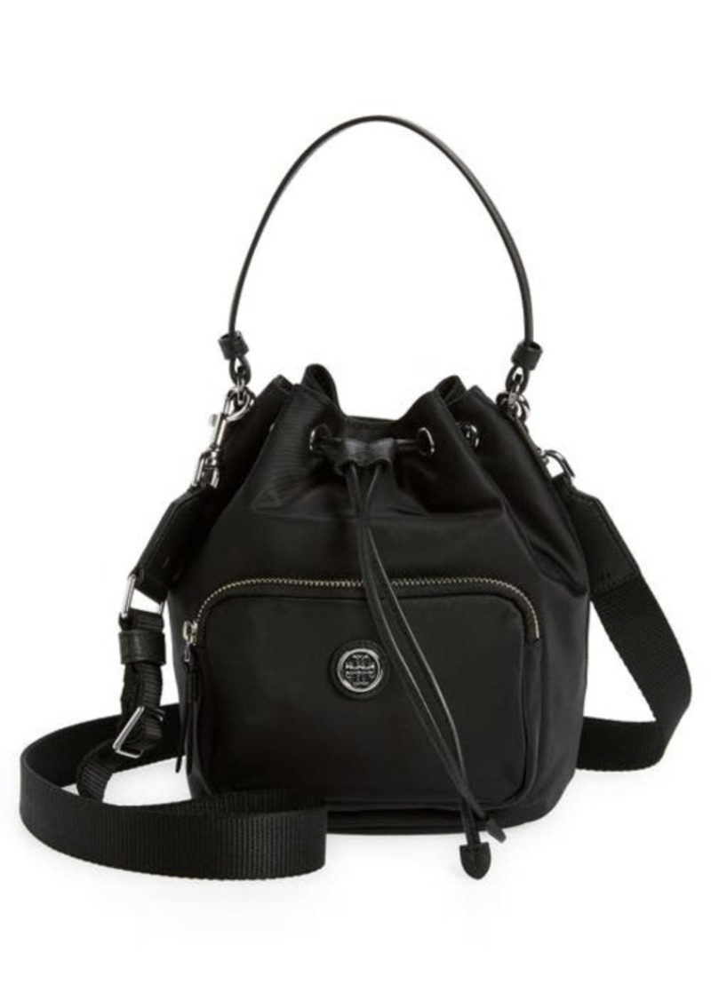 Tory Burch Women's Fleming Soft Large Bucket Bag in Black | FW23/24