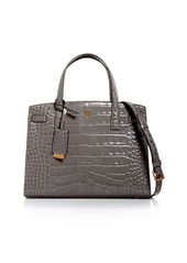 Tory Burch Walker Small Croc Embossed Leather Satchel