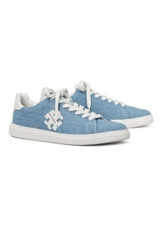 Tory Burch Women's Double T Howell Court Lace Up Low Top Sneakers
