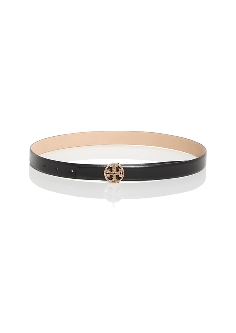 Tory Burch Women's Miller Logo Embellished Leather Belt