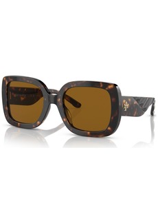 Tory Burch Women's Polarized Sunglasses, TY7179U54-p - Dark Tortoise