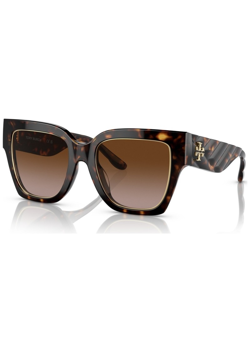 Tory Burch Women's Sunglasses, TY7180U - Dark Tortoise/Brown Gradient