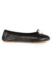 Tory Burch Tory Charm Leather Ballet Flats