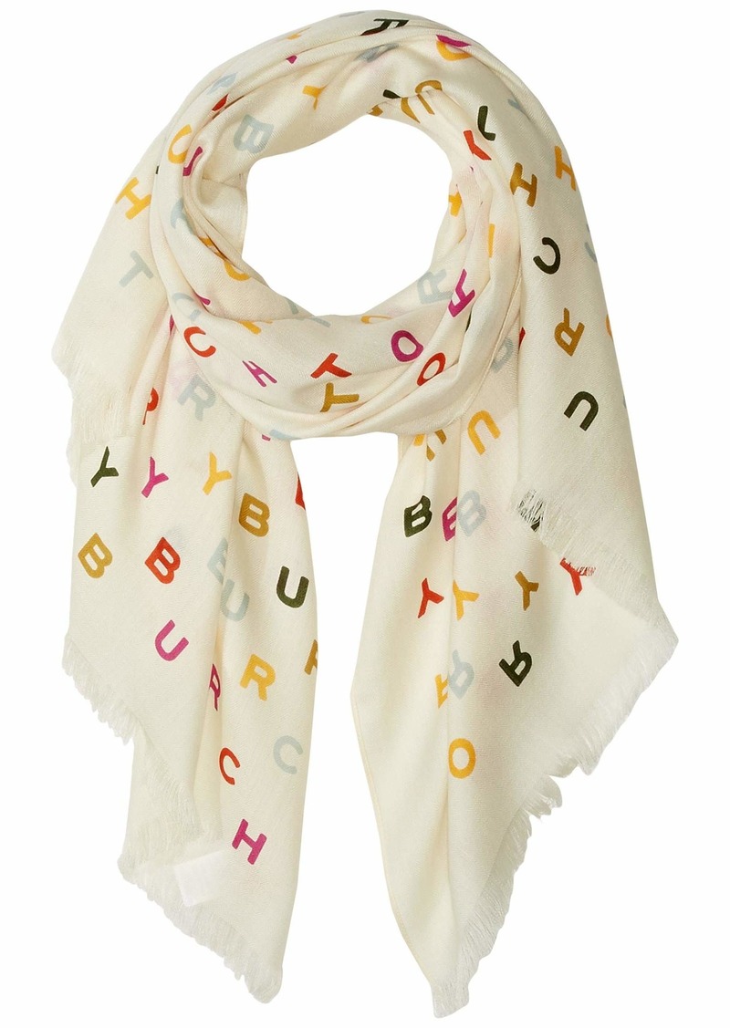 Tory Burch Tory Text Printed Oblong Scarf | Misc Accessories