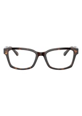 Tory Burch 51mm Rectangle Optical Glasses in Dark Brown at Nordstrom