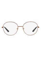 Tory Burch 51mm Round Optical Glasses in Satin Bronze at Nordstrom