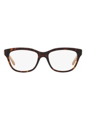 Tory Burch 52mm Square Optical Glasses in Dark Tortoise at Nordstrom