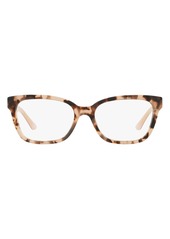Tory Burch 54mm Square Optical Glasses in Blush Tortoise at Nordstrom