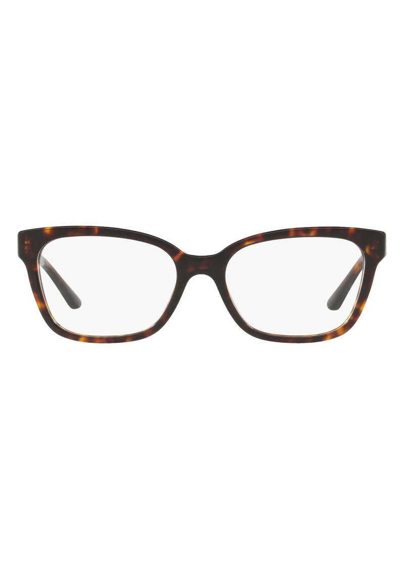 Tory Burch 54mm Square Optical Glasses in Dark Tortoise at Nordstrom