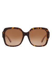 Women's Tory Burch 57mm Square Sunglasses - Tortoise/ Brown Gradient