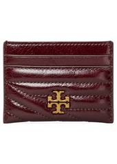 Tory Burch Kira Chevron Glazed Leather Card Case in Fig at Nordstrom