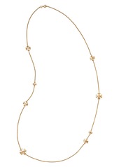 Tory Burch Kira Long Station Necklace in Tory Gold at Nordstrom