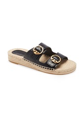 Tory Burch Selby Two-Band Espadrille Slide Sandal