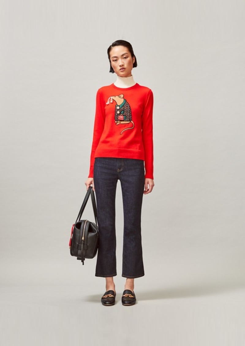 Tory Burch Year Of The Rat Appliqué Sweater | Sweaters