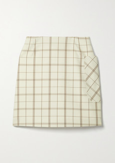 Tory Sport Checked Twill Mini Skirt