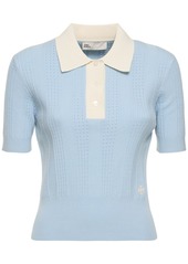 Tory Sport Logo Cotton Pointelle Polo