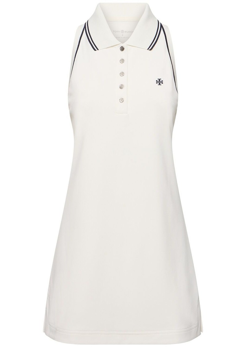 Tory Sport Sleeveless Piquet Polo Mini Dress