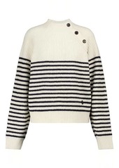 Tory Sport Striped merino wool sweater
