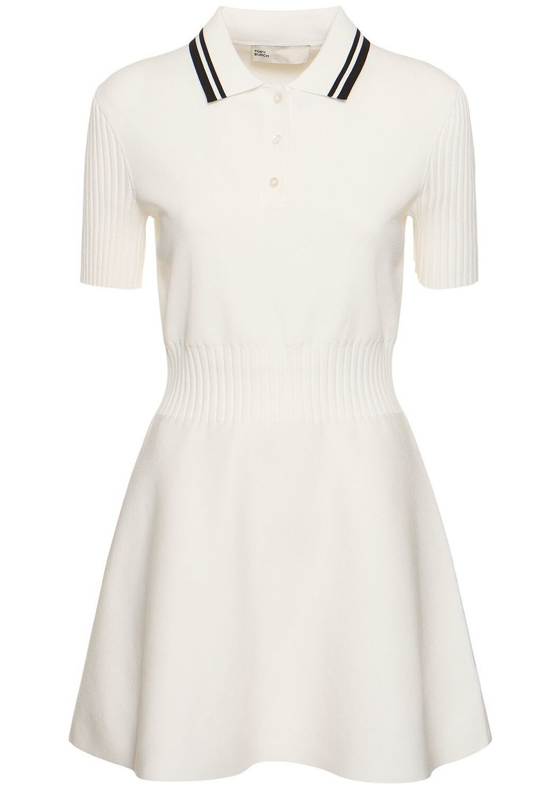 Tory Sport Tech Knit Polo Mini Dress