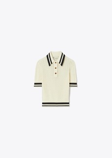 Tory Sport Tory Burch Cotton Pointelle Polo