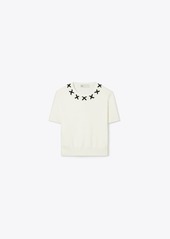 Tory Sport Tory Burch Embroidered Wool Sweater