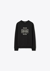 Tory Sport Tory Burch Heavy French Terry Logo Crewneck