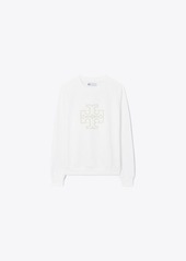 Tory Sport Tory Burch Heavy French Terry Logo Crewneck