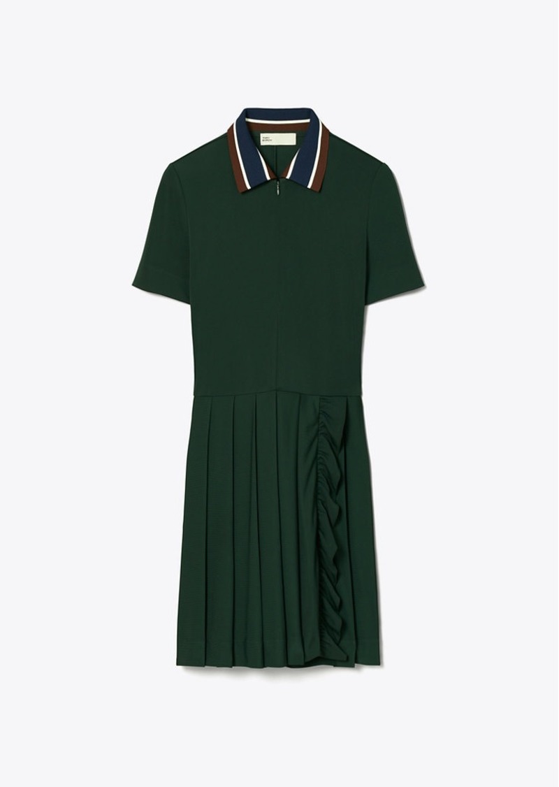 Tory Sport Tory Burch Pleated Zip-Front Golf Dress