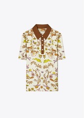 Tory Sport Tory Burch Printed Mercerized Cotton Polo