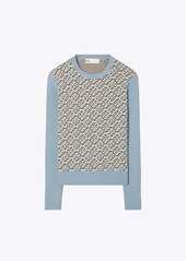 Tory Sport Tory Burch T Monogram Tech Knit Sweater