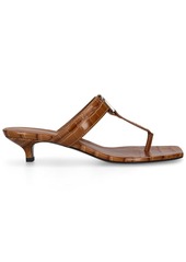 Totême 35mm Croc Embossed Leather Thong Sandals